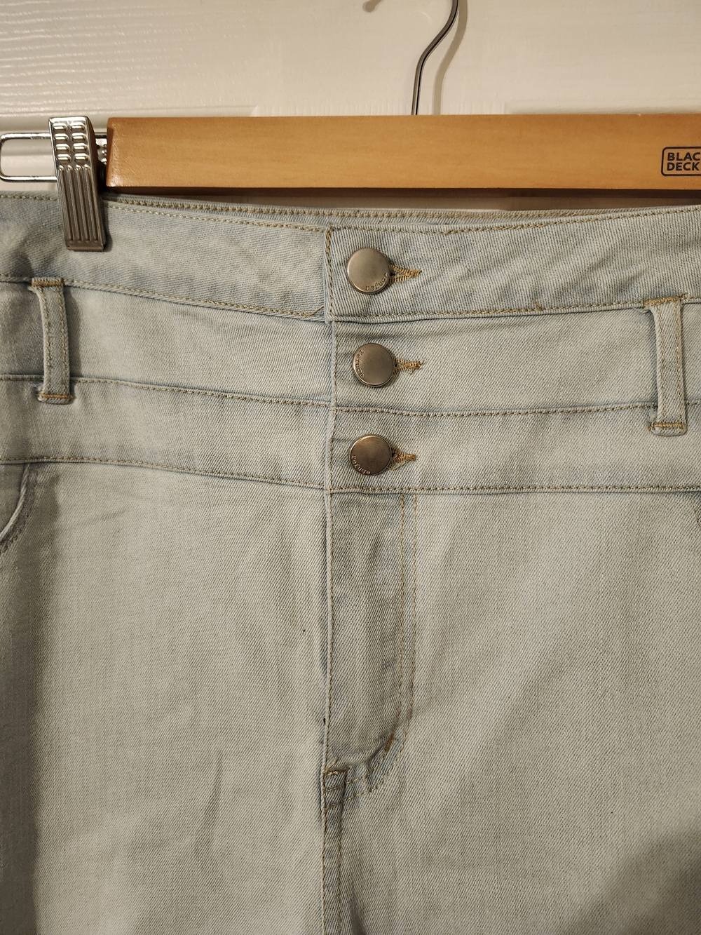 Light Was Womens Jeans with Triple Button Fly